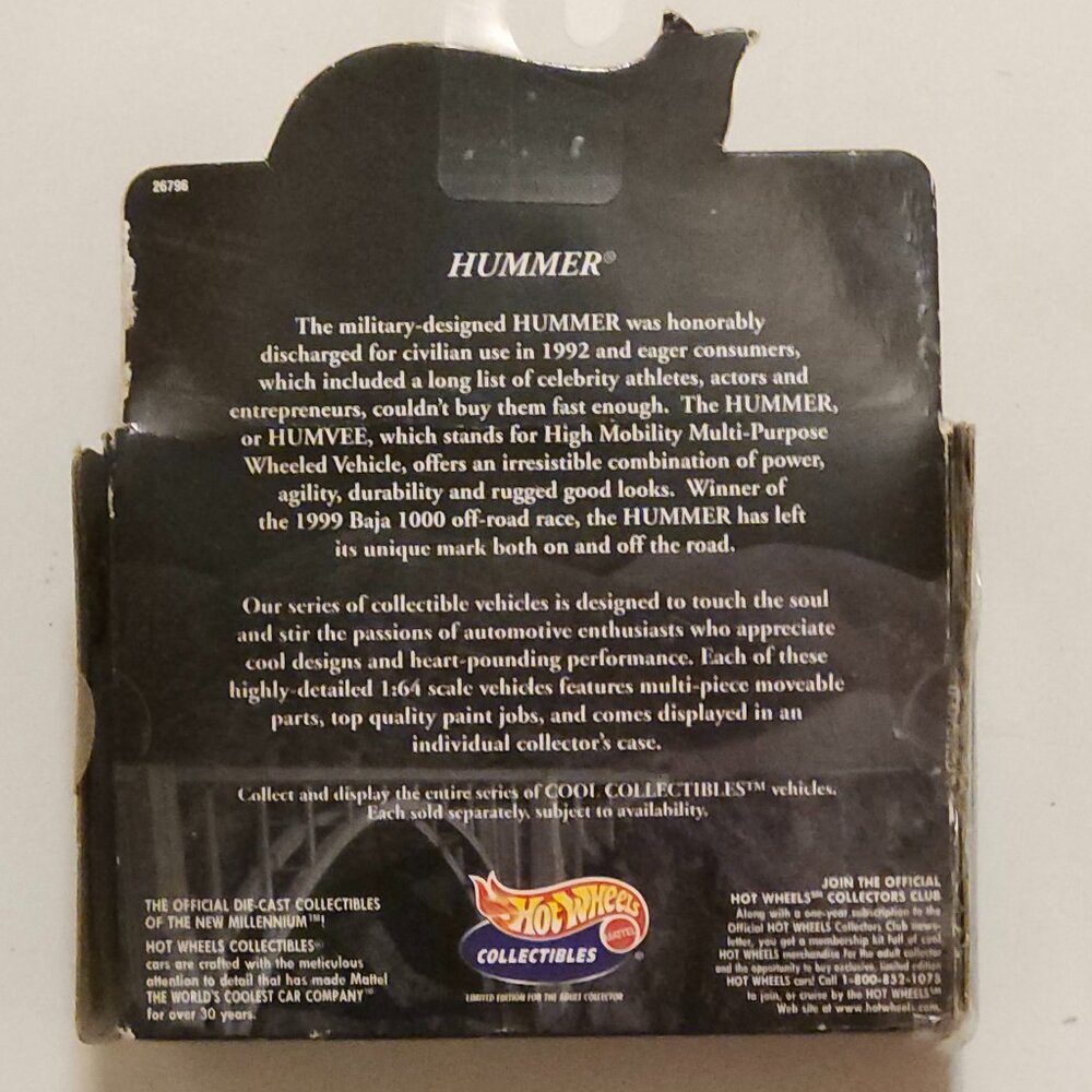 Hot Wheels Collectibles Limited Edition Hummer - 1:64 Diecast Car - Picture 2 of 6